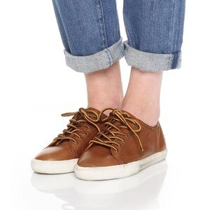 Frye Leather Mindy Sneakers in Whisky